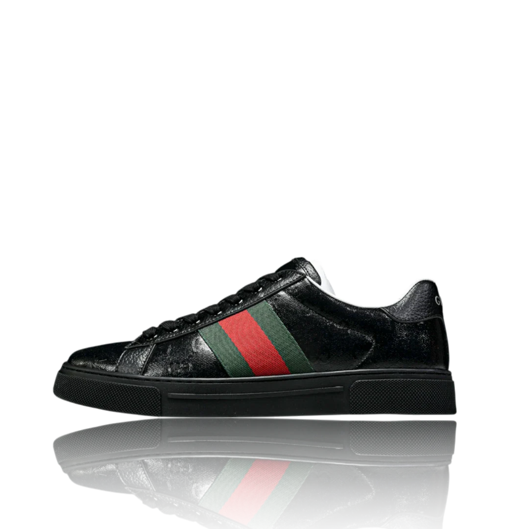(CLEARANCE) Guссi Ace Web 'Black Monogram'