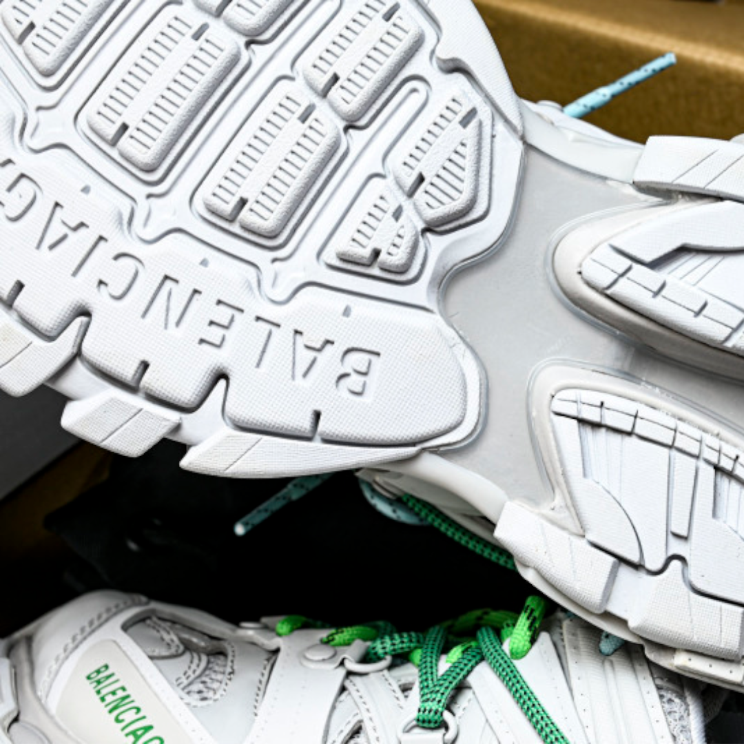 Track Trail Laces 'White Green'