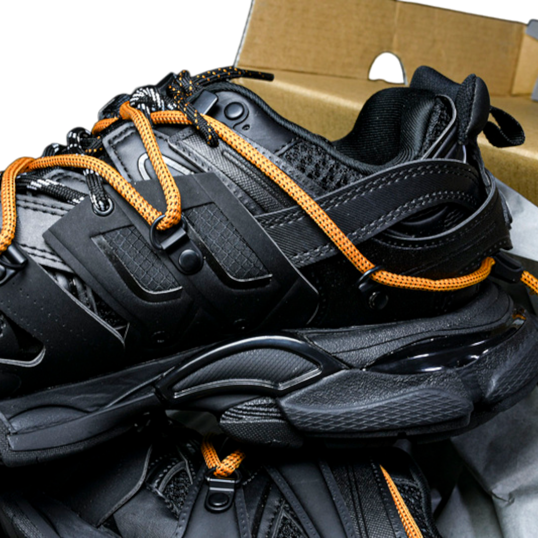 Track Trail Laces 'Black Orange'
