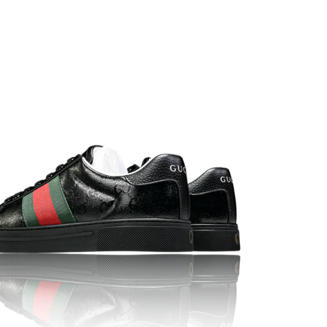 (CLEARANCE) Guссi Ace Web 'Black Monogram'