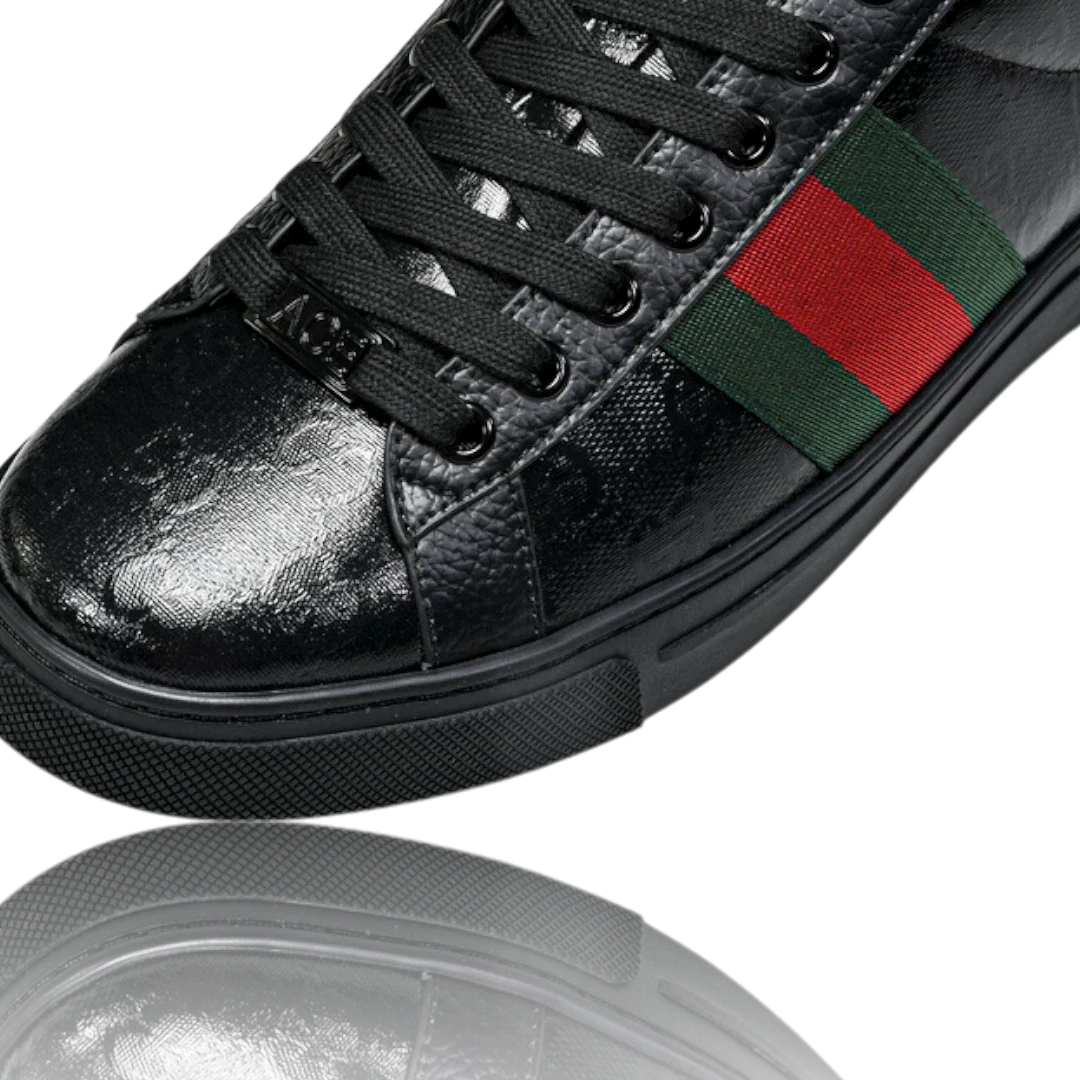 (CLEARANCE) Guссi Ace Web 'Black Monogram'