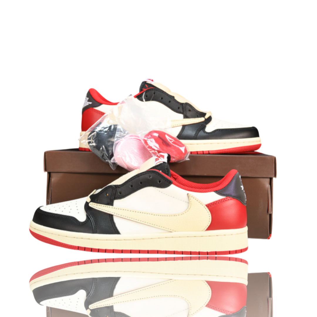 (Unreleased) Travis Scott x AJ1 Low OG Fragment 'Black Red'