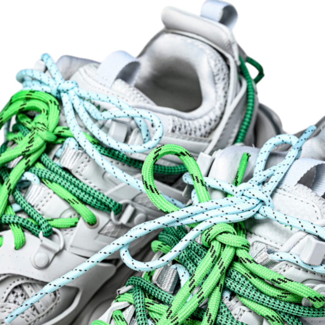Track Trail Laces 'White Green'