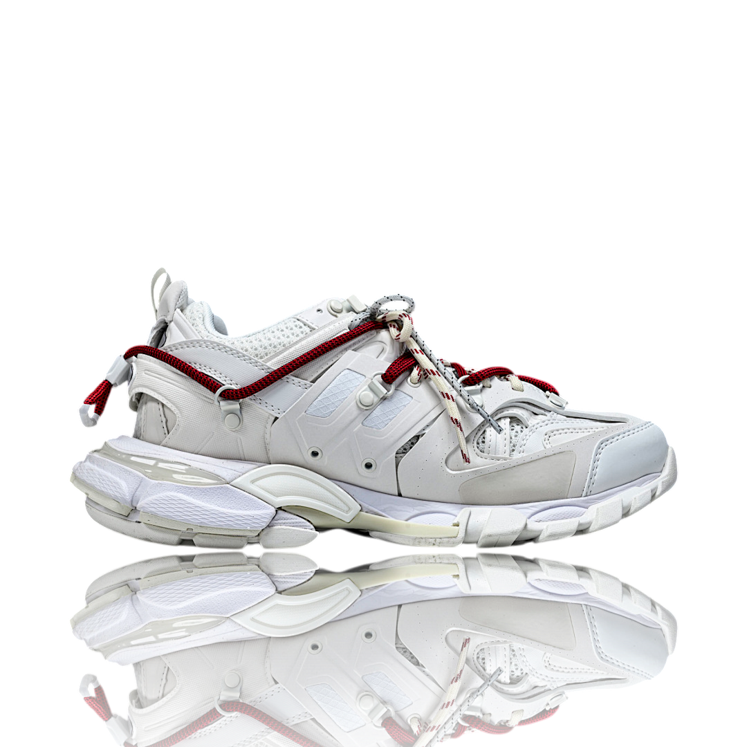 Track Trail Laces 'White Red Grey'