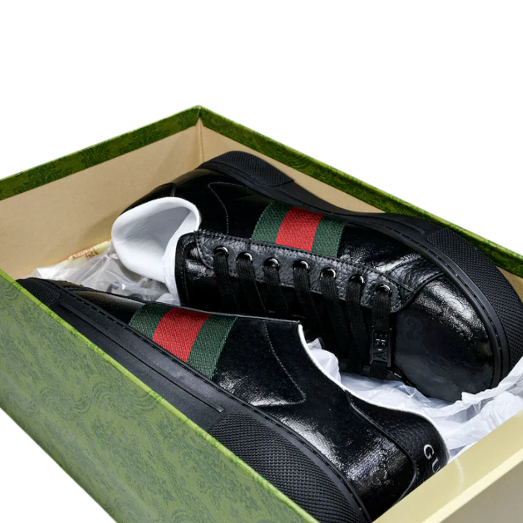 (CLEARANCE) Guссi Ace Web 'Black Monogram'