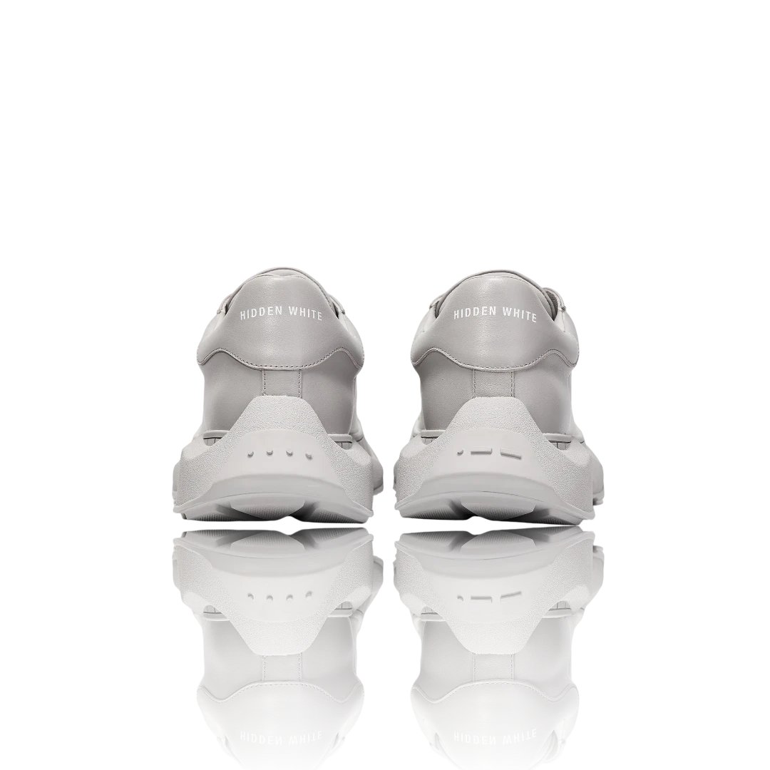 Grey Leather Sneakers