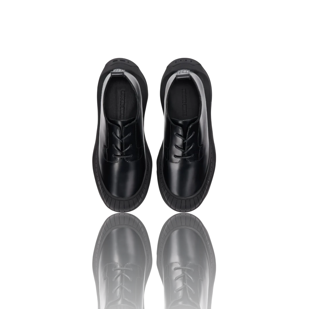 Black Leather Oxford Shoes
