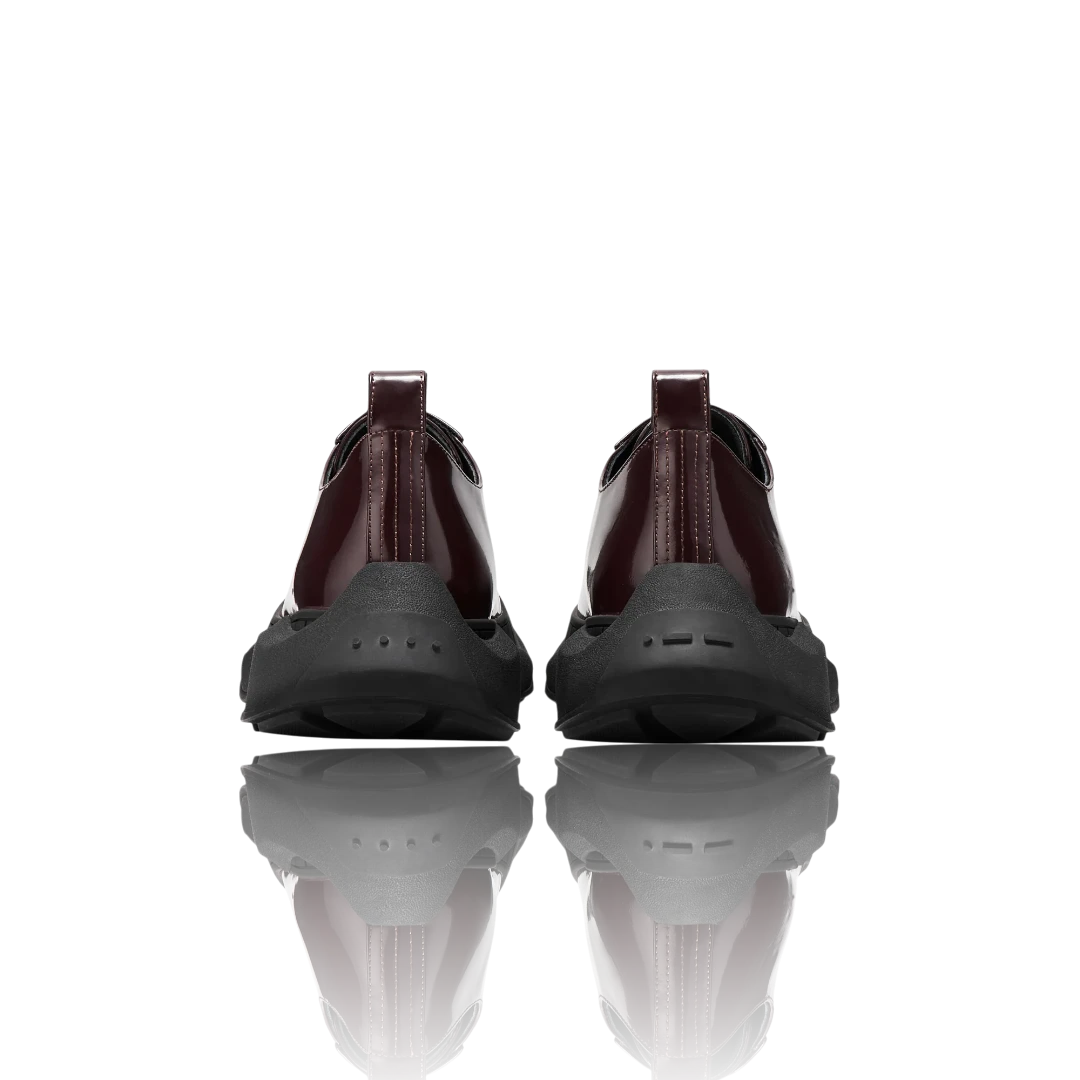 Burgundy Leather Oxford Shoes