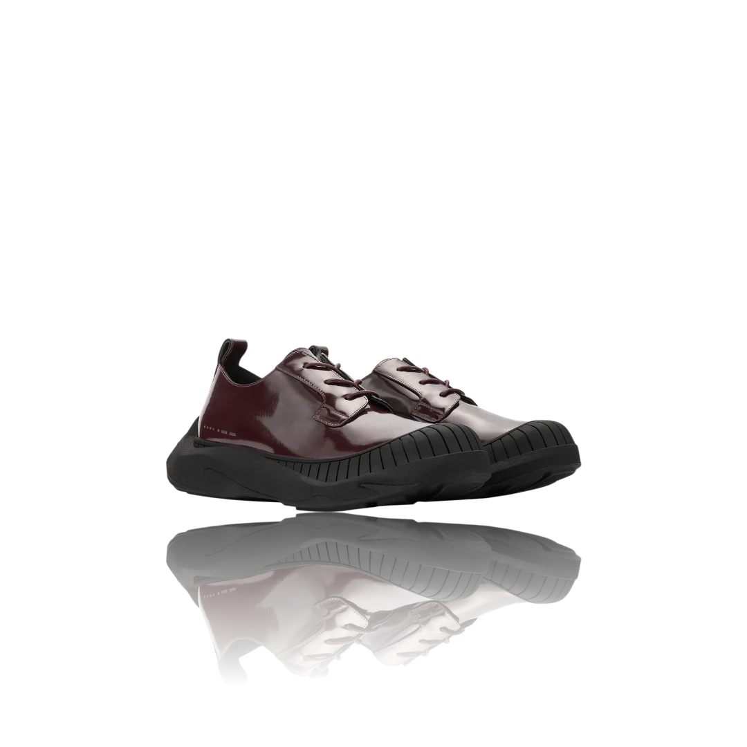 Burgundy Leather Oxford Shoes