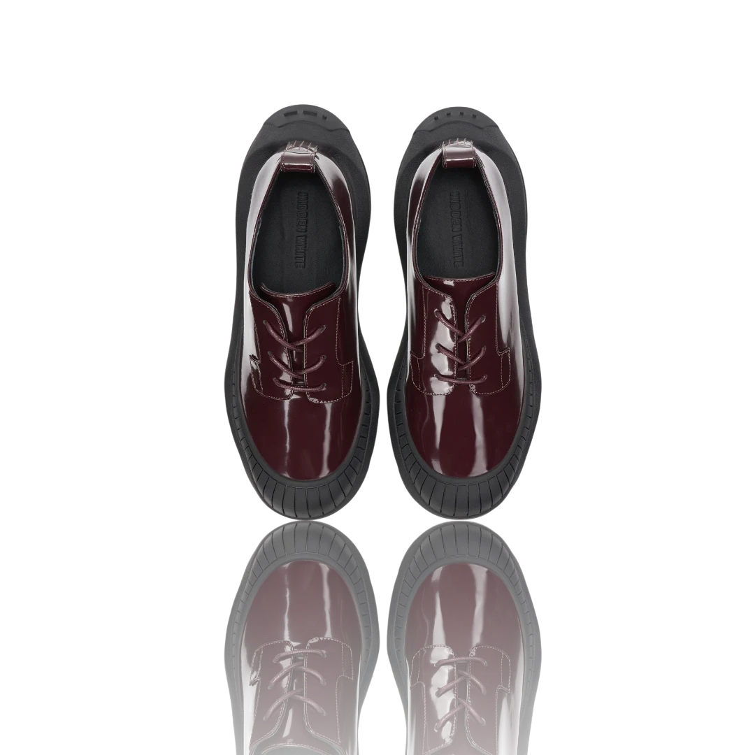 Burgundy Leather Oxford Shoes