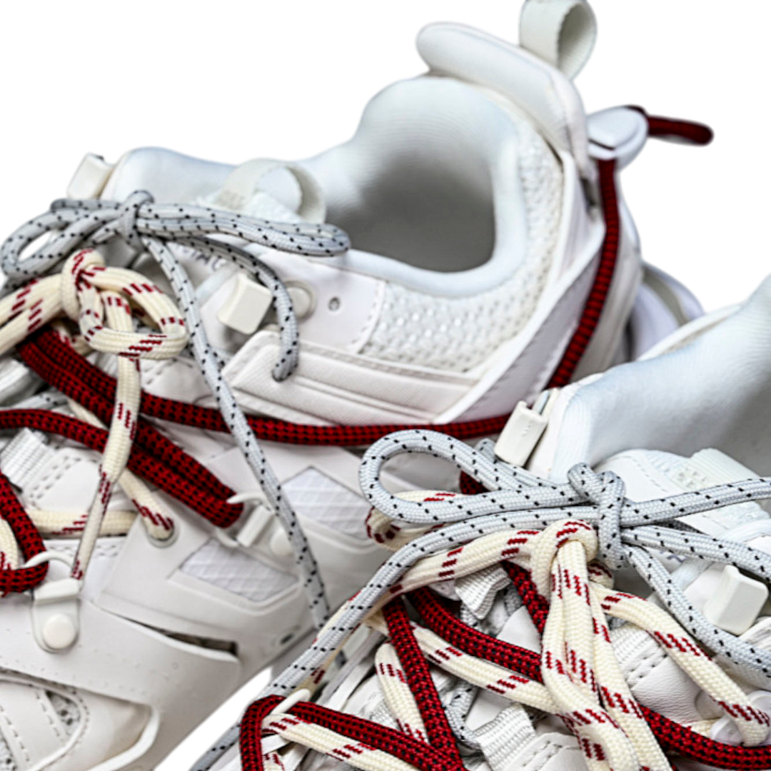Track Trail Laces 'White Red Grey'
