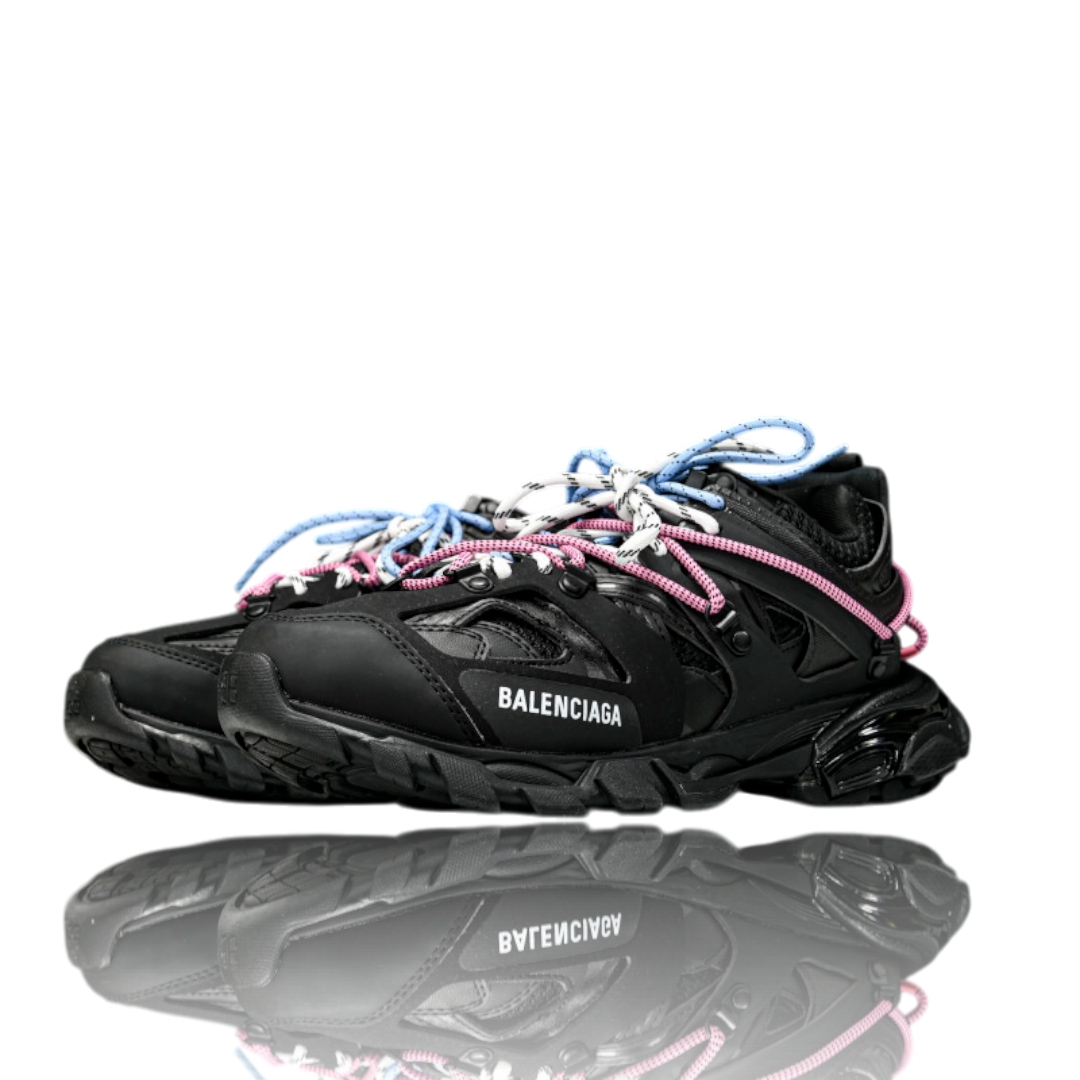 Track Trail Laces 'Black Blue Pink'