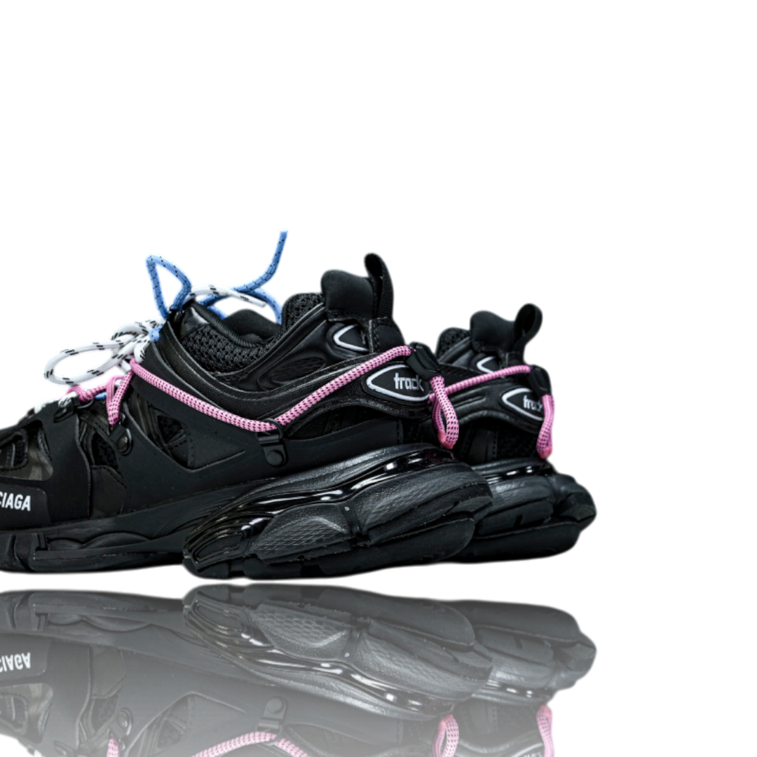 Track Trail Laces 'Black Blue Pink'