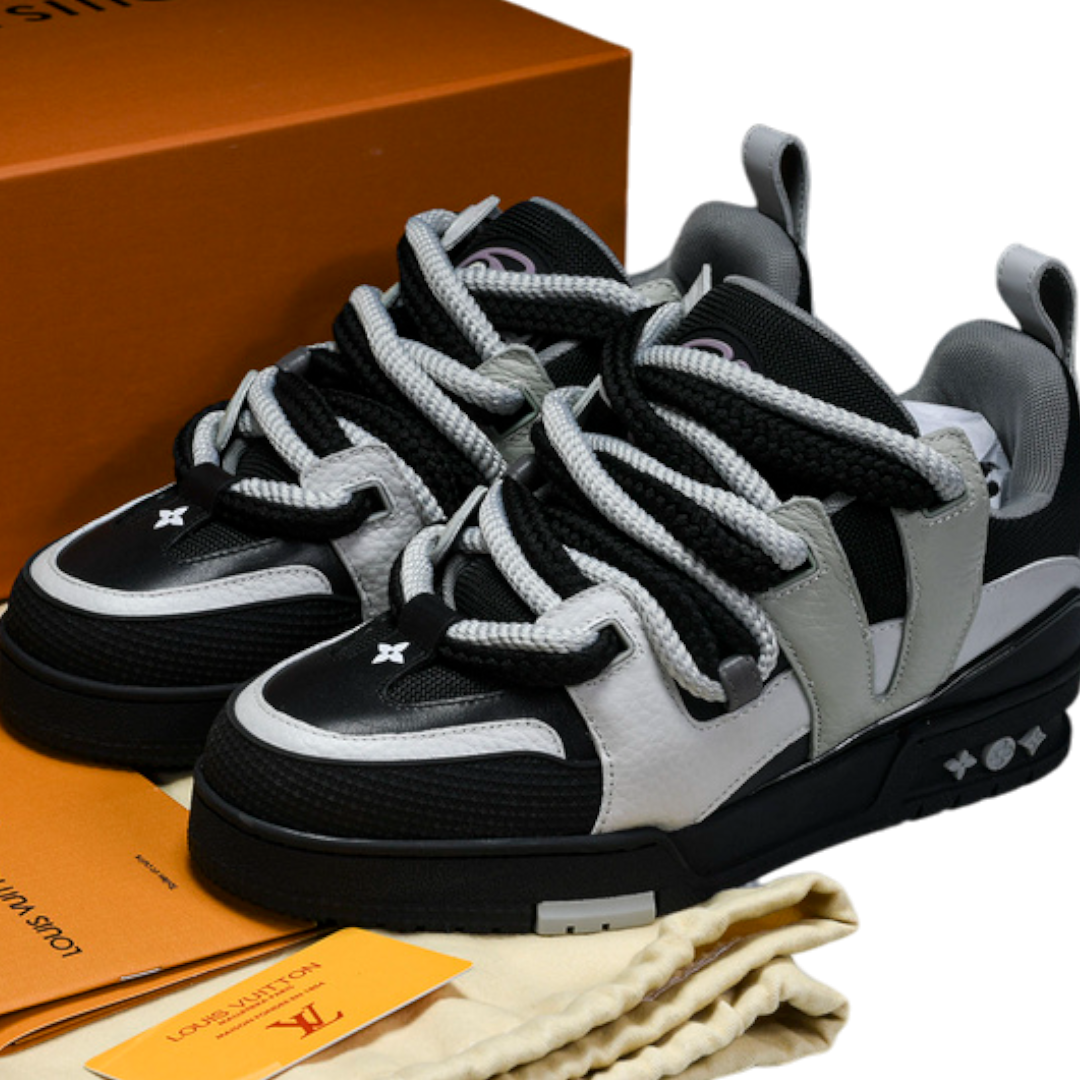 (CLEARANCE) Louis Vuittоп Skate Sneakers by KidSuper 'Black White'