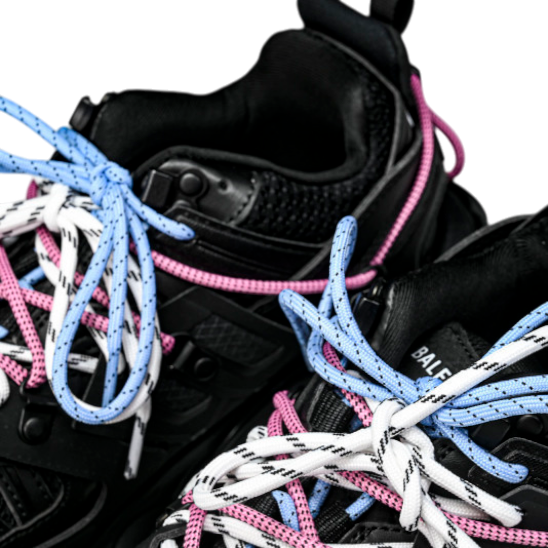 Track Trail Laces 'Black Blue Pink'