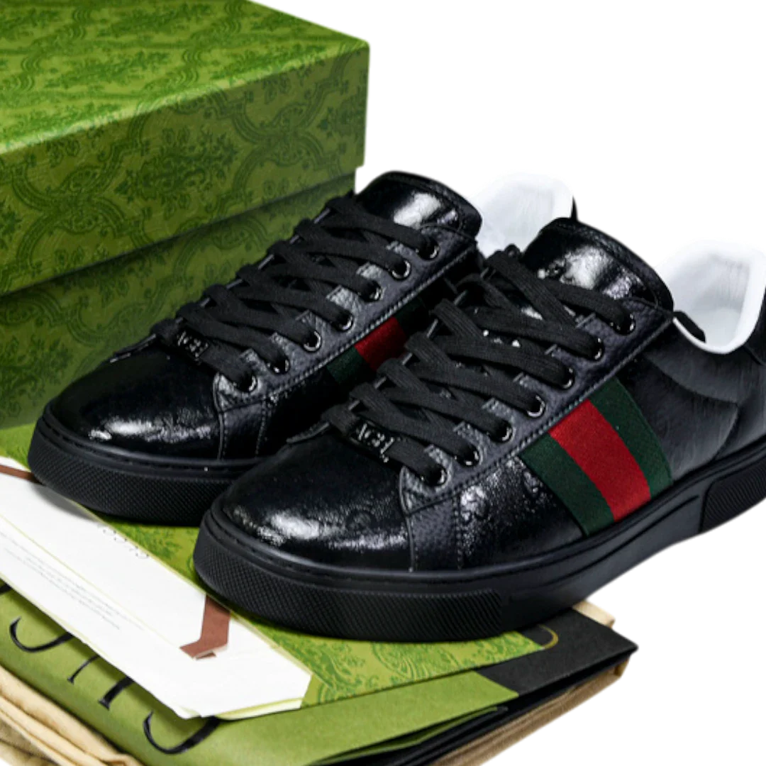 (CLEARANCE) Guссi Ace Web 'Black Monogram'