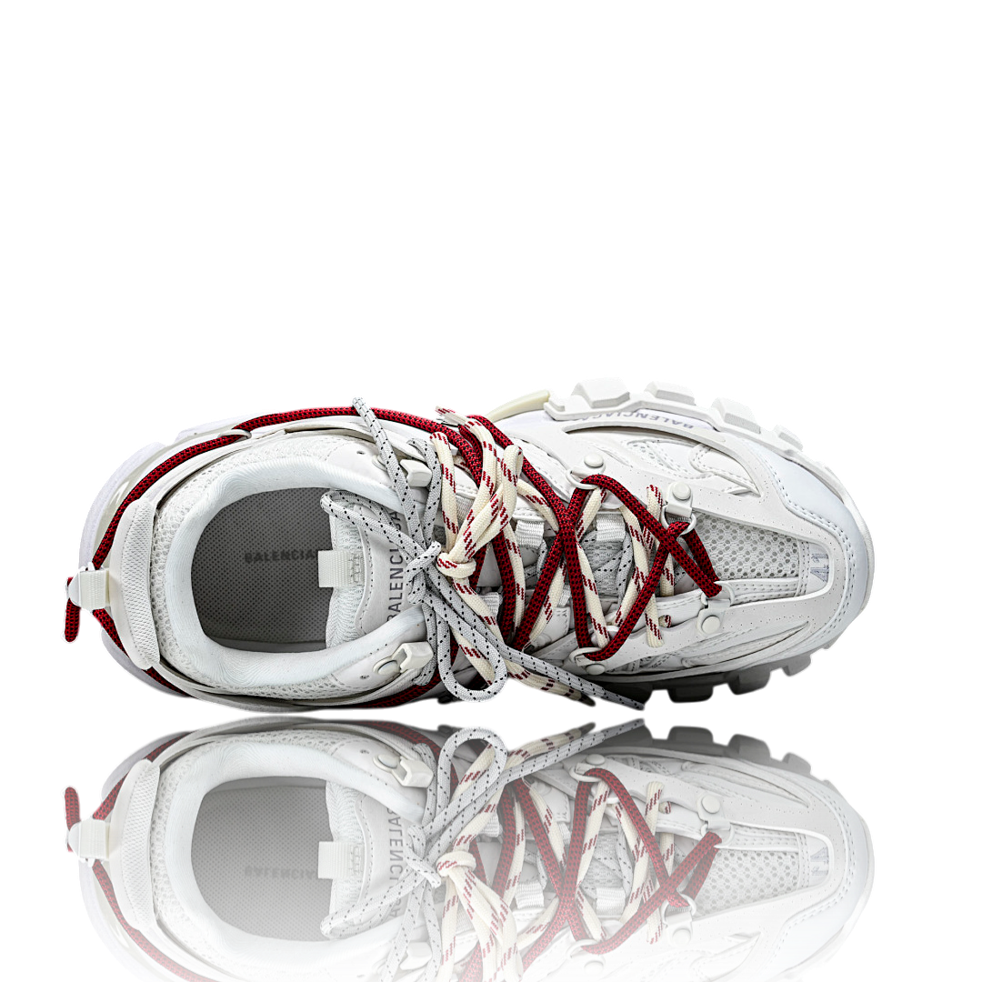 Track Trail Laces 'White Red Grey'