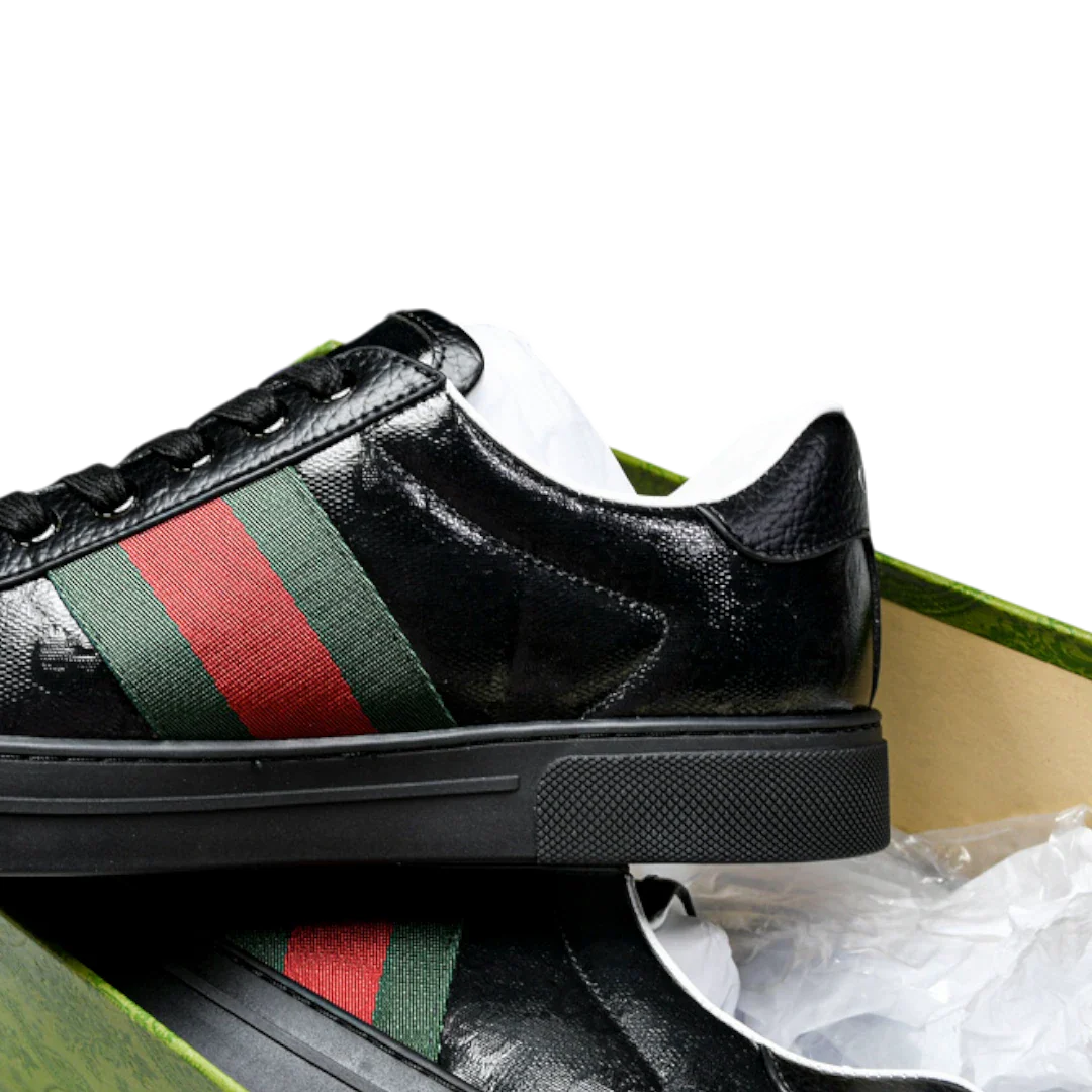 (CLEARANCE) Guссi Ace Web 'Black Monogram'
