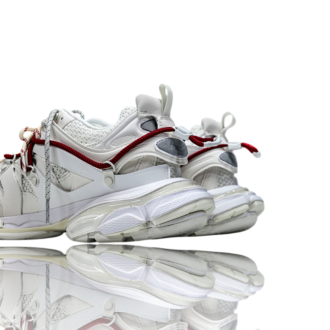 Track Trail Laces 'White Red Grey'
