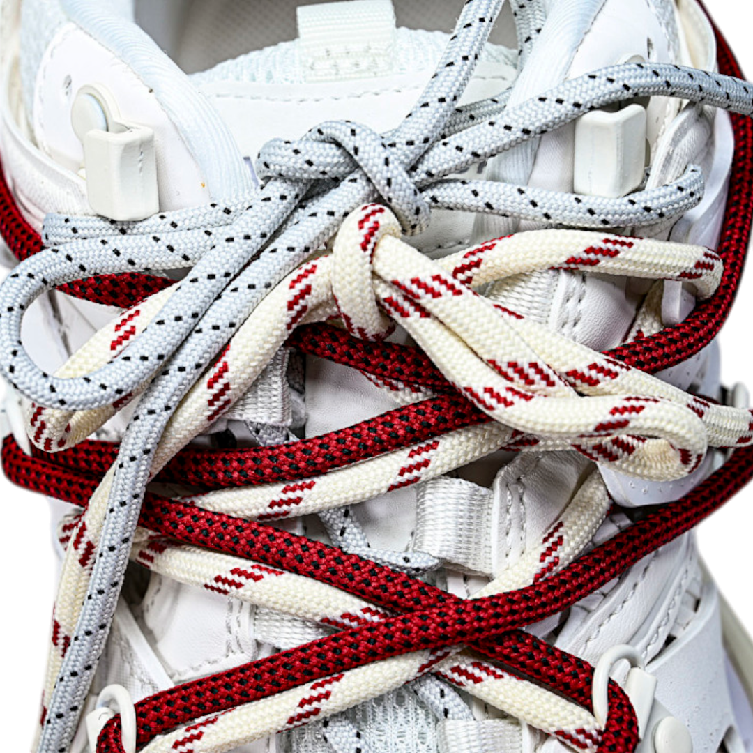 Track Trail Laces 'White Red Grey'
