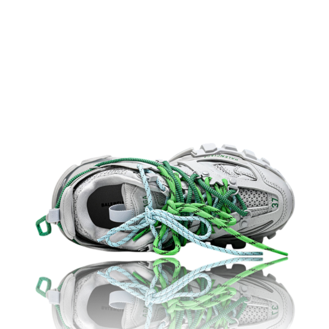 Track Trail Laces 'White Green'