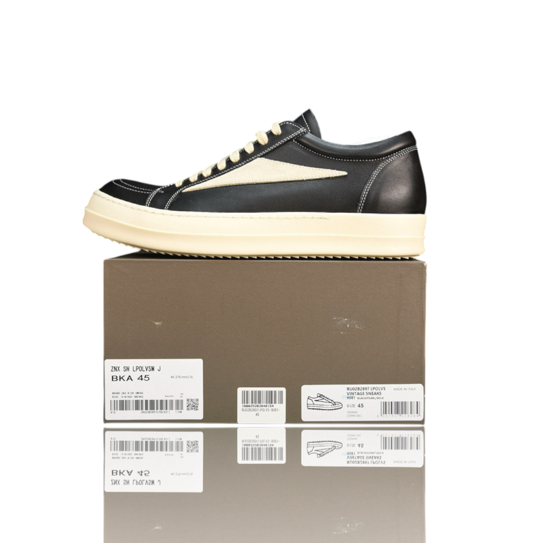 Rick Owens Vintage Sneaks 'Black Milk'