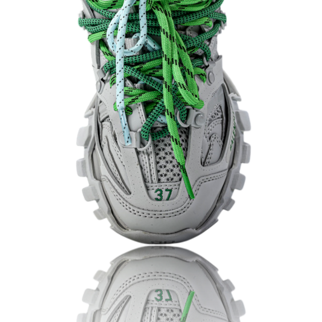 Track Trail Laces 'White Green'