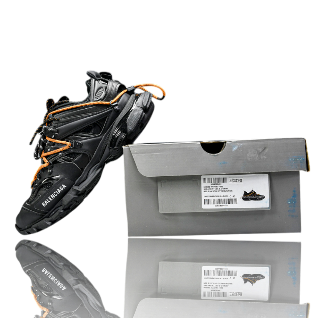 Track Trail Laces 'Black Orange'