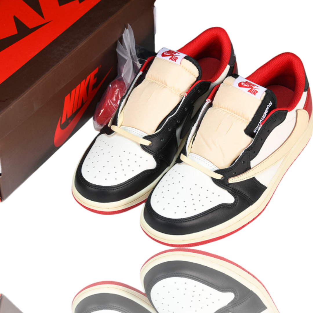 (Unreleased) Travis Scott x AJ1 Low OG Fragment 'Black Red'