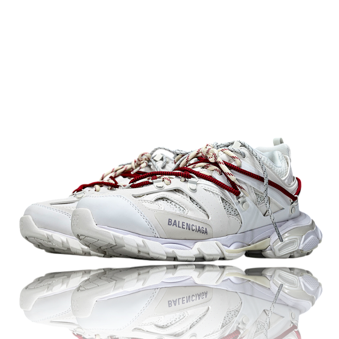 Track Trail Laces 'White Red Grey'