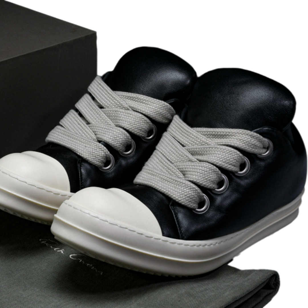 Rick Owens Jumbo Lace Padded Low 'Black Milk'