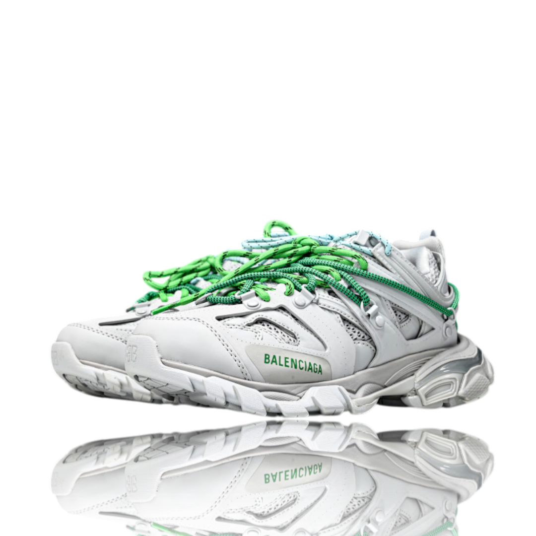 Track Trail Laces 'White Green'