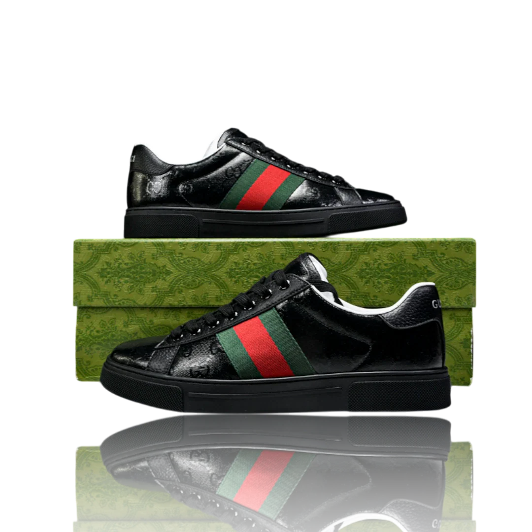 (CLEARANCE) Guссi Ace Web 'Black Monogram'