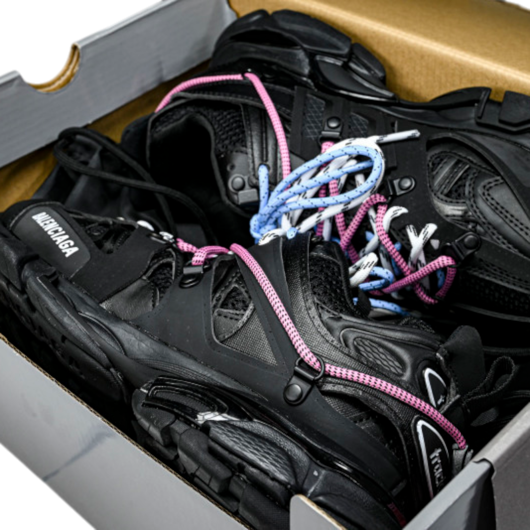 Track Trail Laces 'Black Blue Pink'