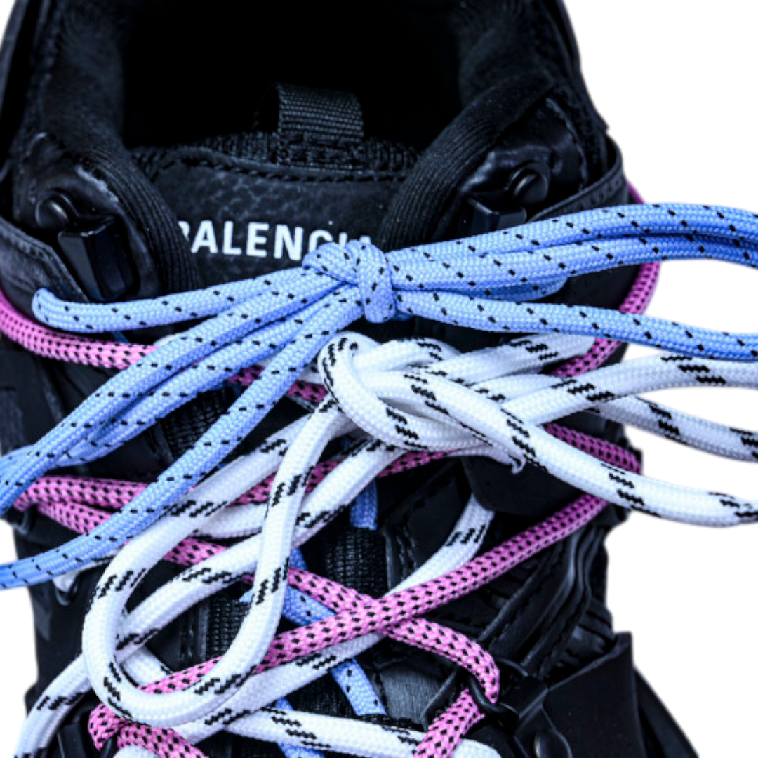 Track Trail Laces 'Black Blue Pink'