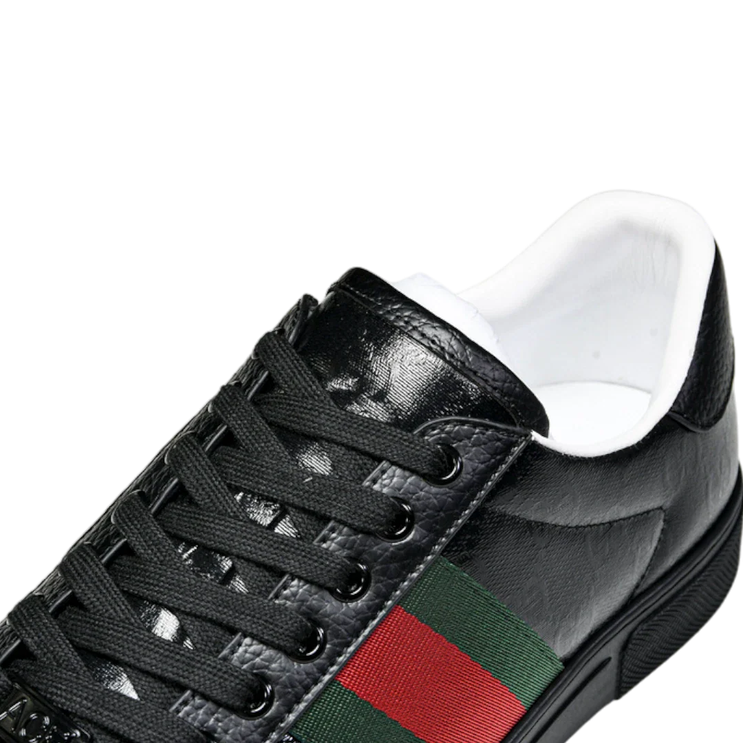 (CLEARANCE) Guссi Ace Web 'Black Monogram'