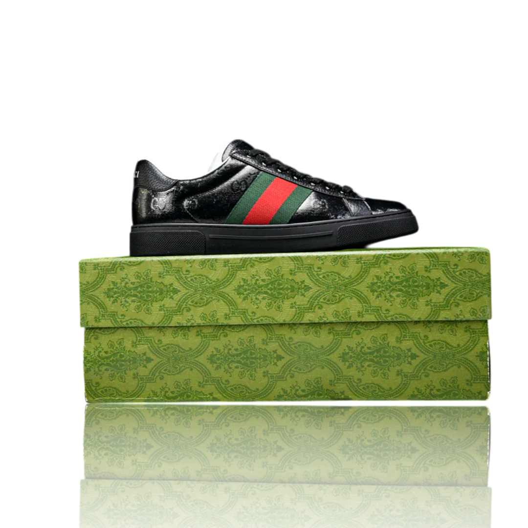 (CLEARANCE) Guссi Ace Web 'Black Monogram'