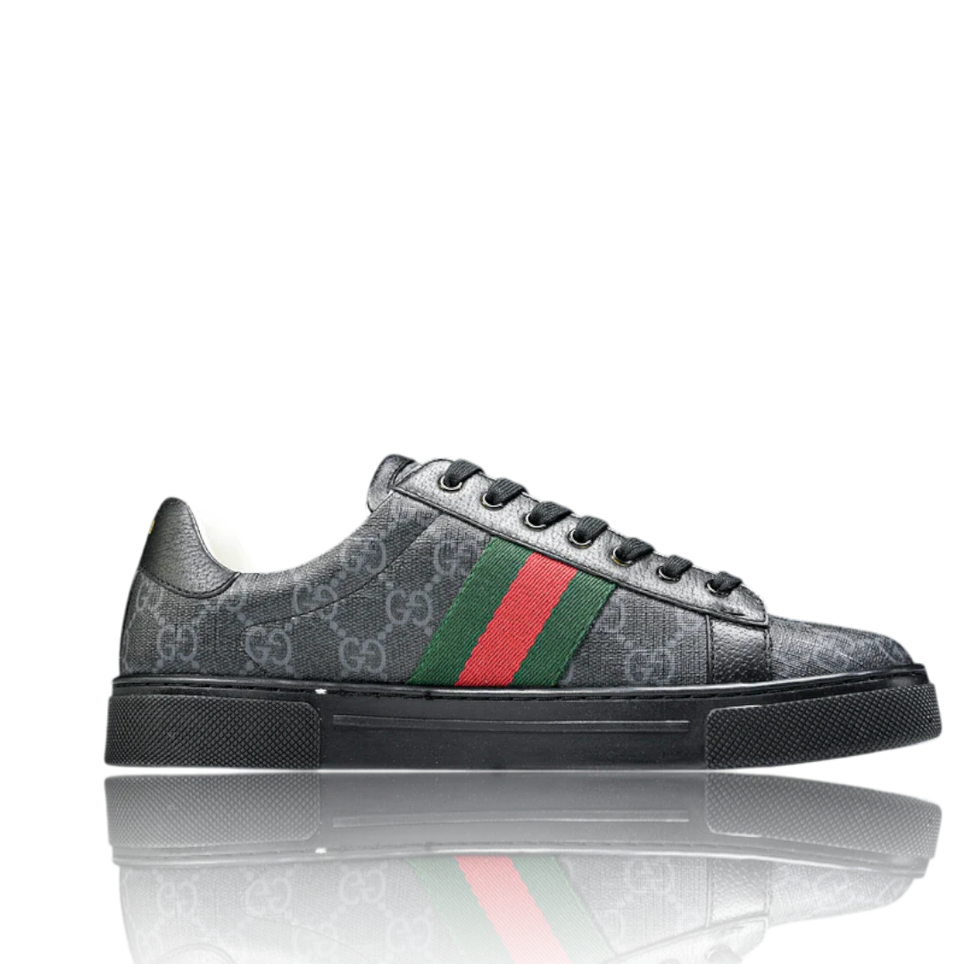 (CLEARANCE) Guссi Ace Web Monogram 'Black'