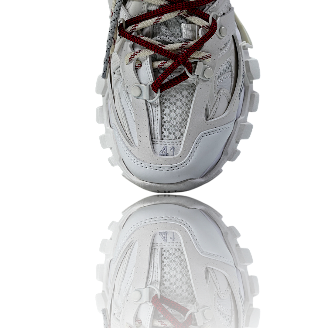 Track Trail Laces 'White Red Grey'