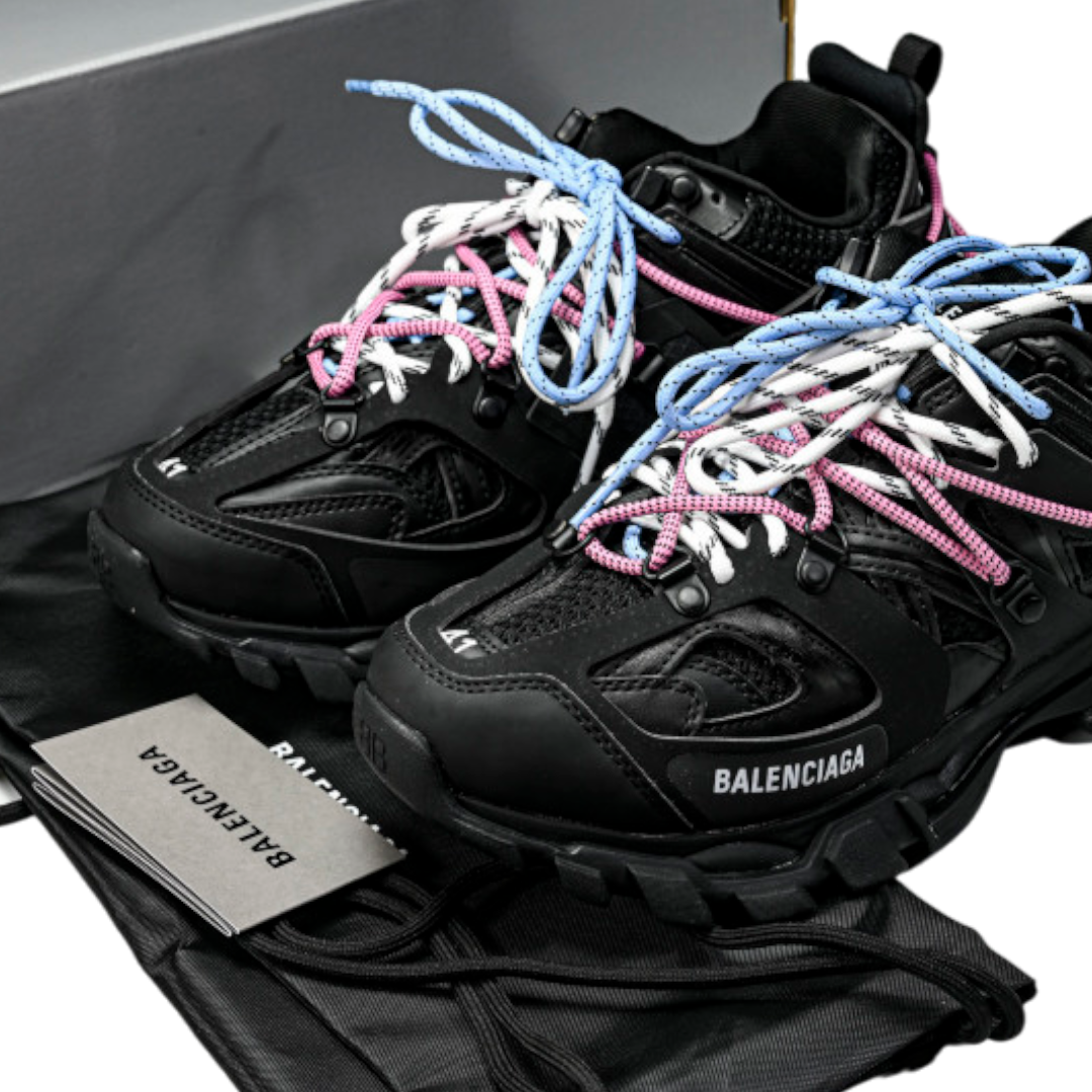 Track Trail Laces 'Black Blue Pink'