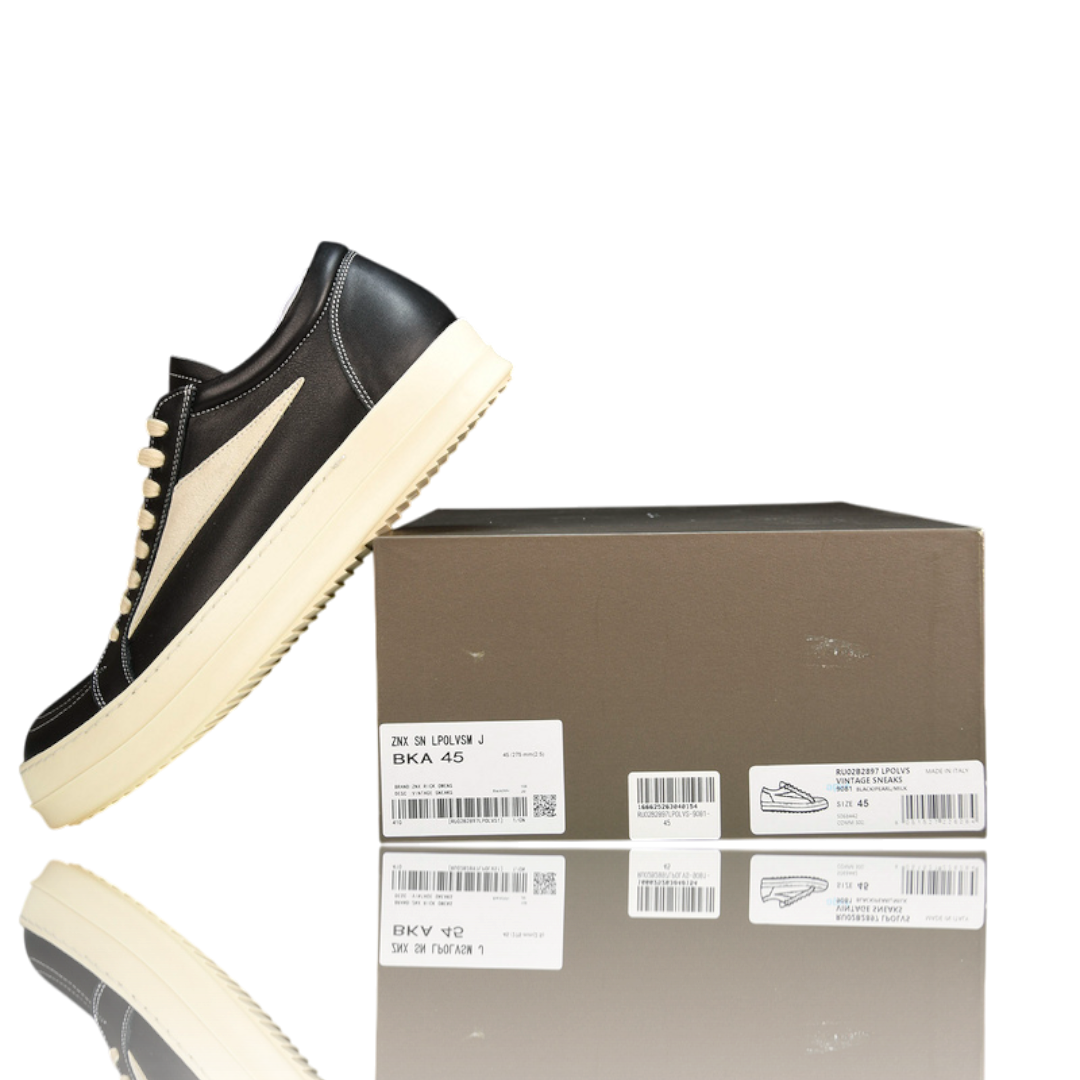 Rick Owens Vintage Sneaks 'Black Milk'