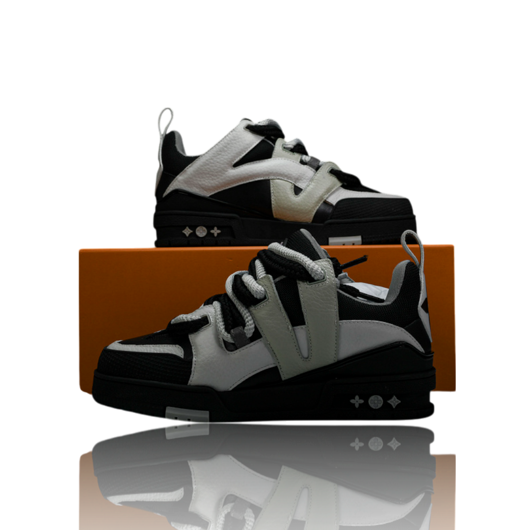 (CLEARANCE) Louis Vuittоп Skate Sneakers by KidSuper 'Black White'