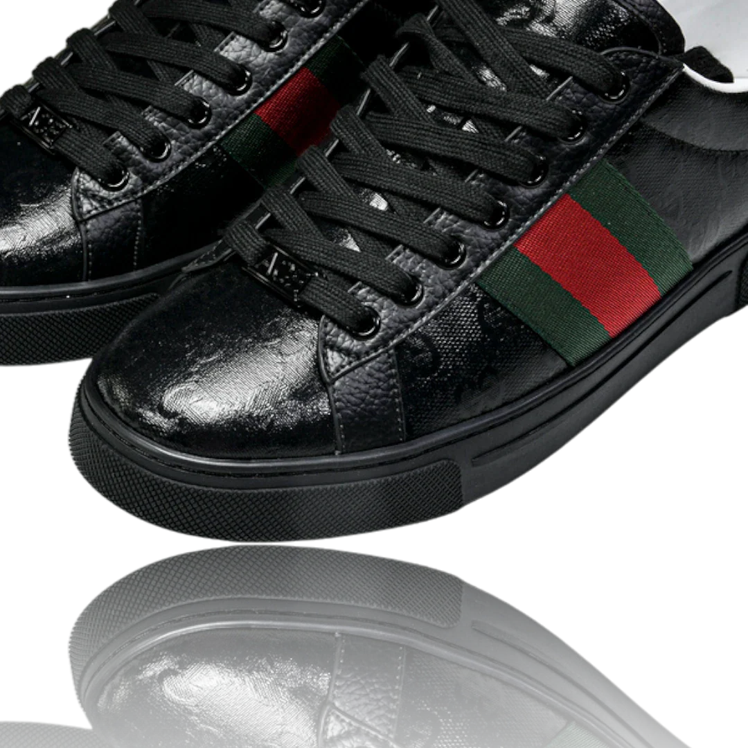(CLEARANCE) Guссi Ace Web 'Black Monogram'