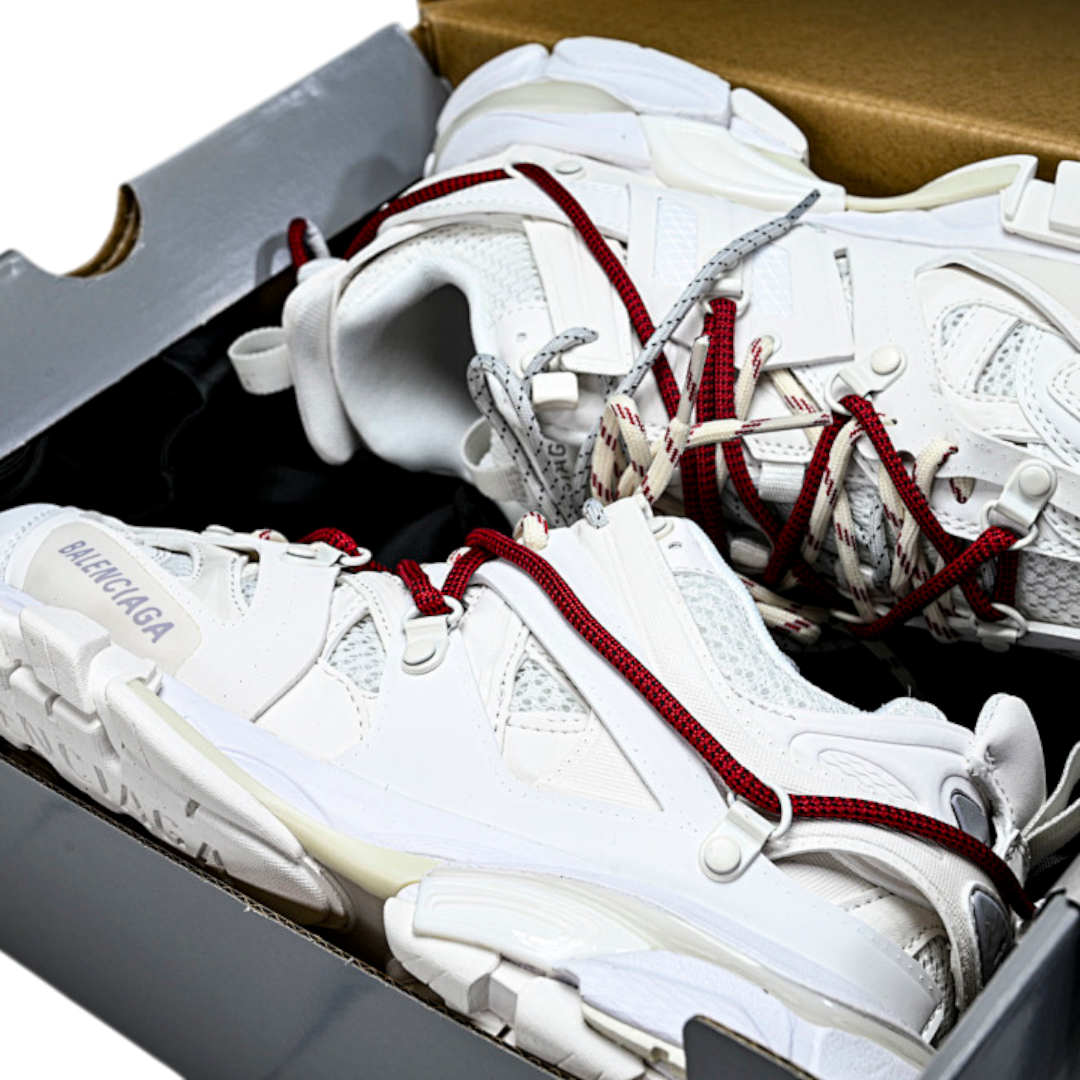 Track Trail Laces 'White Red Grey'