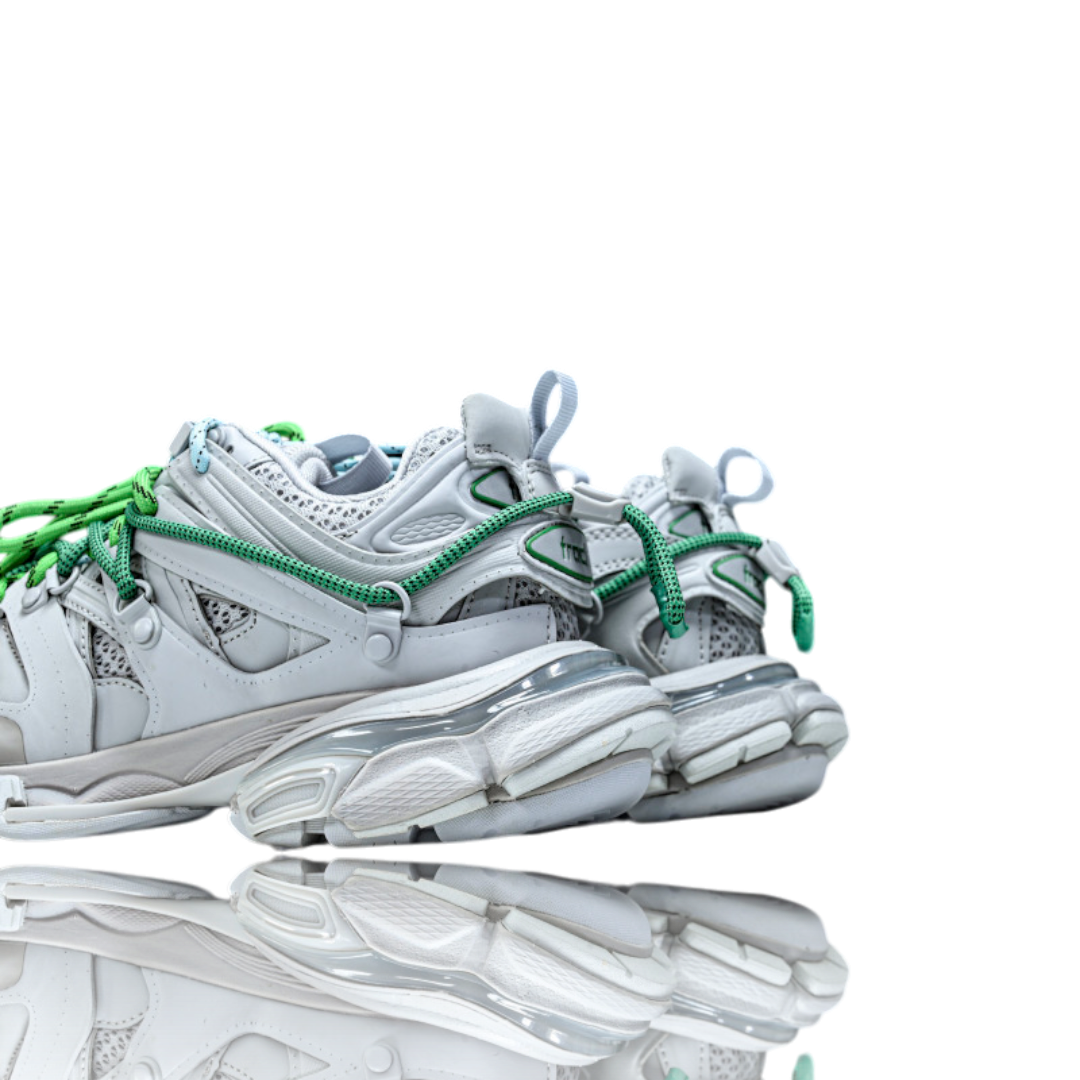 Track Trail Laces 'White Green'