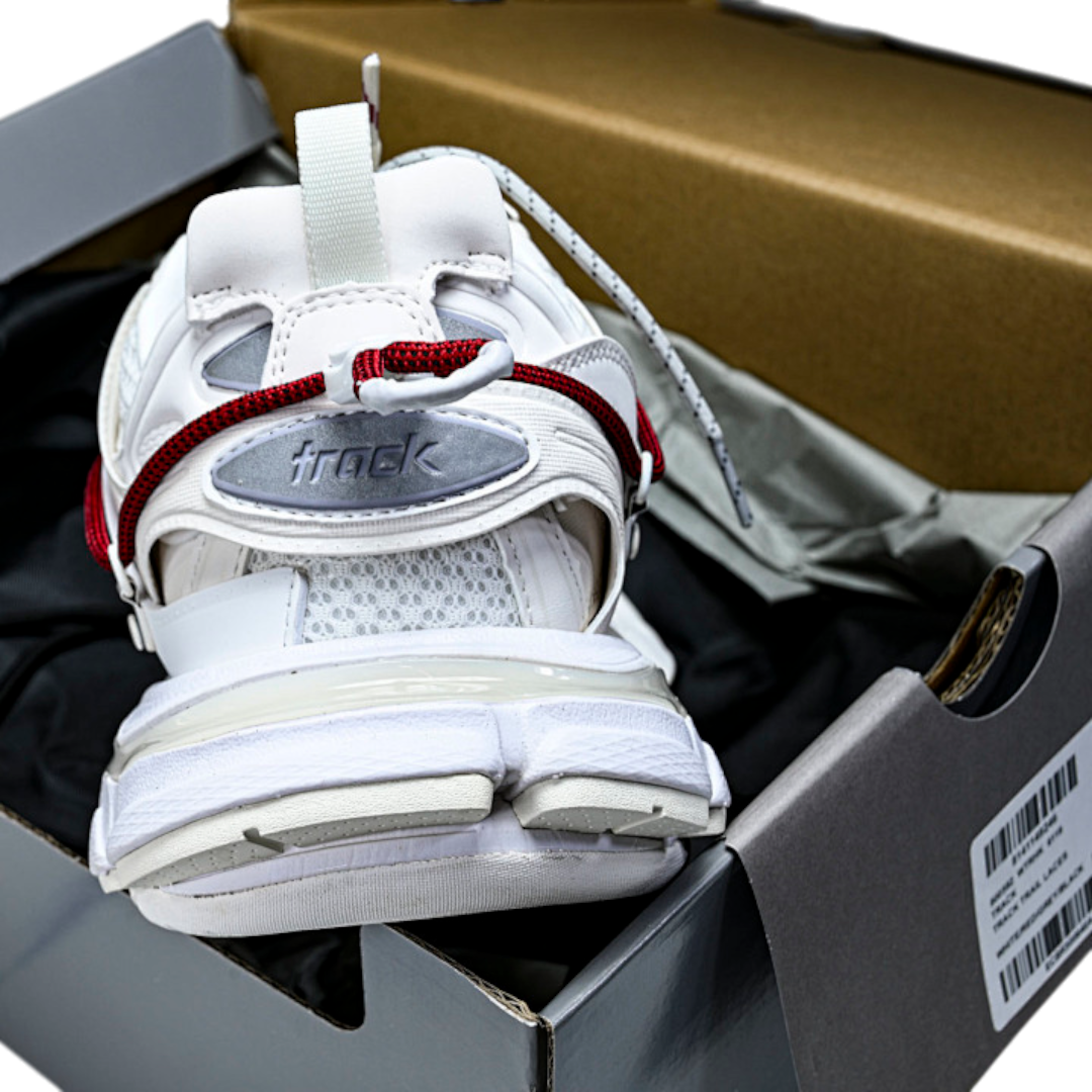Track Trail Laces 'White Red Grey'