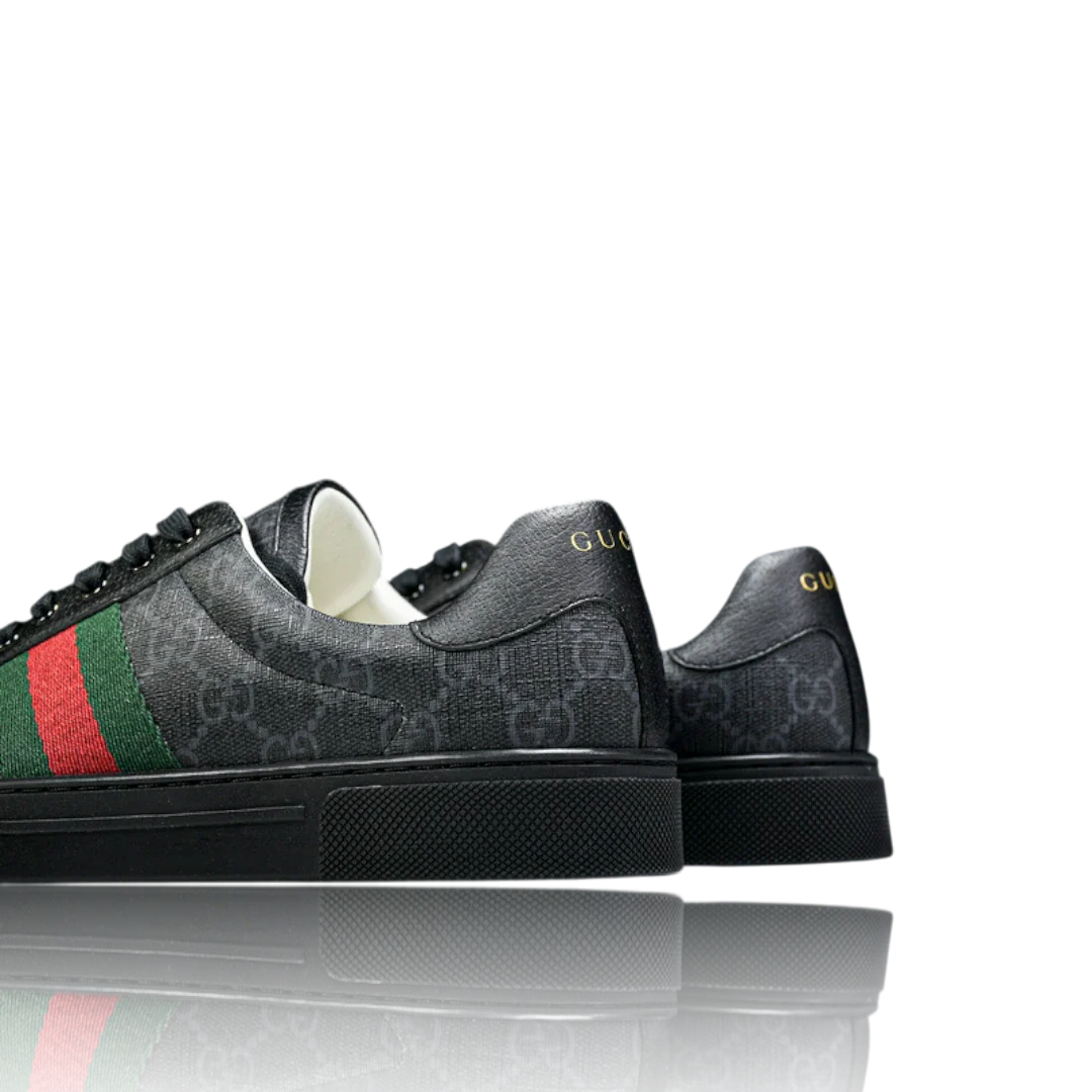 (CLEARANCE) Guссi Ace Web Monogram 'Black'