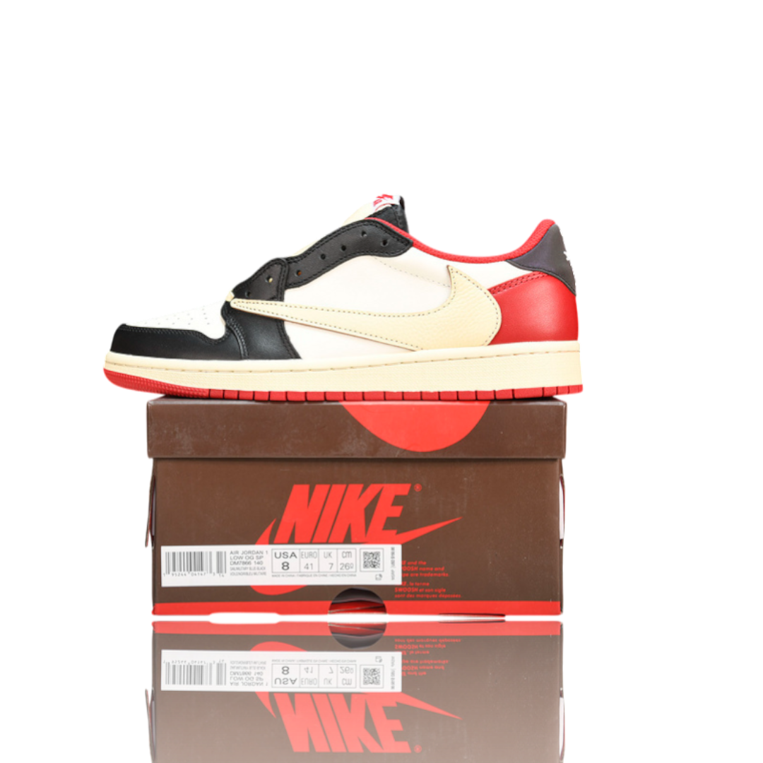(Unreleased) Travis Scott x AJ1 Low OG Fragment 'Black Red'