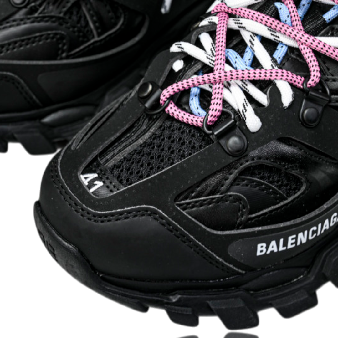 Track Trail Laces 'Black Blue Pink'