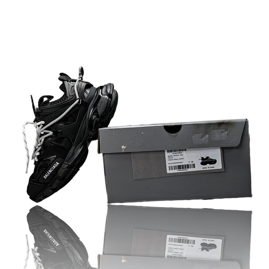 Track Trail Laces 'Black White'